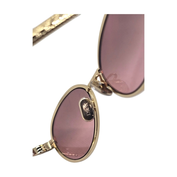 DIOR SUNGLASSES Gold Frame Pink Lens Sunglasses - Picture 8 of 8